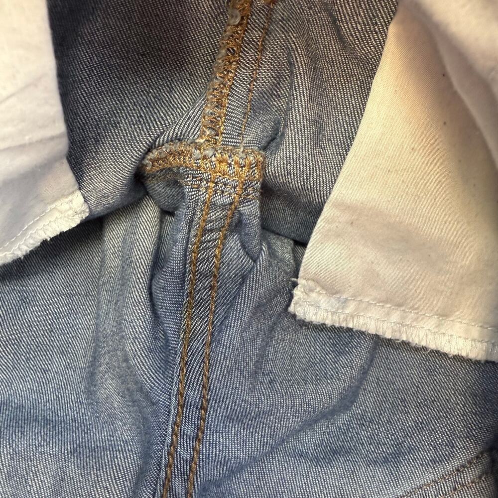 Free People Jeans Women's 29 (8) Blue Skylar Button Flare Moto Jeans - Picture 7 of 13